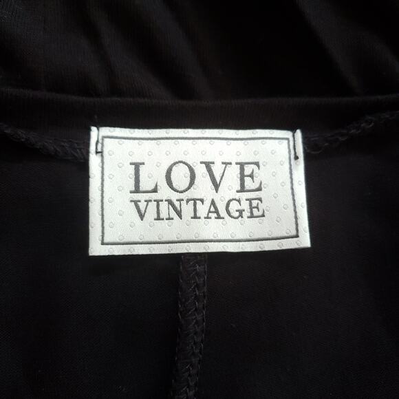 Love Vintage Fun Day Sunday Swing T-shirt Black Metallic Text Small - Picture 6 of 7